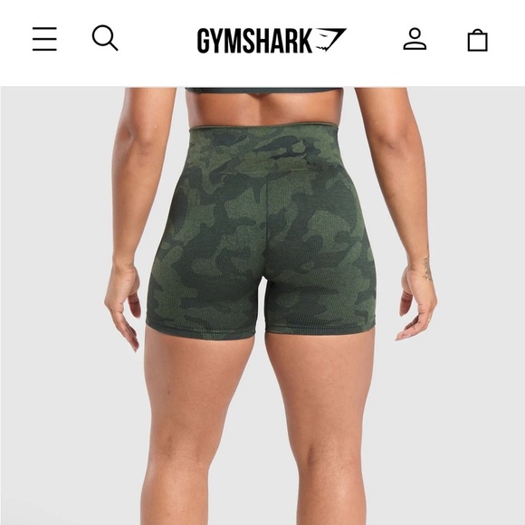 Gymshark Adapt Camo Seamless Shorts - Savanna | Black - Picture 4 of 4